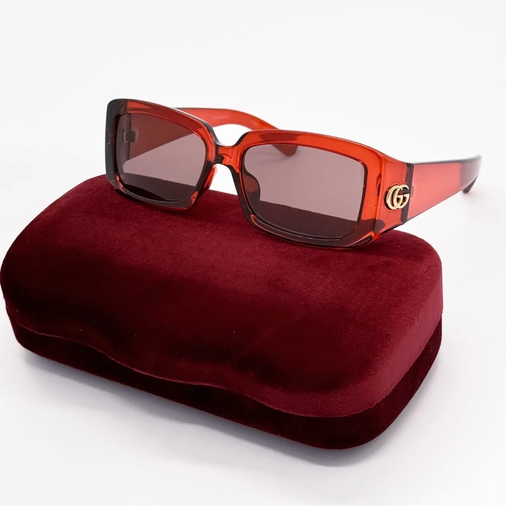 NEW GUCCI GG1403SK 003 SQUARE RED GREY WOMEN SUNGLASSES GUCCI
